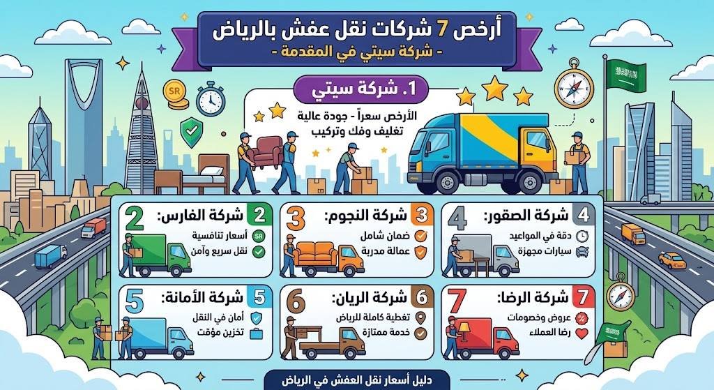 أرخص 7 شركات نقل عفش بالرياض - شركة سيتي في المقدمة