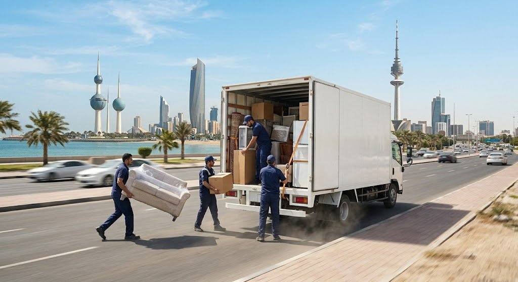 فريق عمل محترف يقوم بتغليف ونقل الأثاث بعناية فائقة ضمن خدمات نقل عفش حي الملقا لضمان حماية الممتلكات ووصولها بأمان تام وبدون أي خدوش.